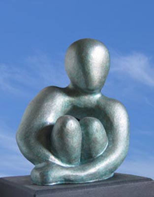 Sculpture Statuaire Équilibre en bronze patiné