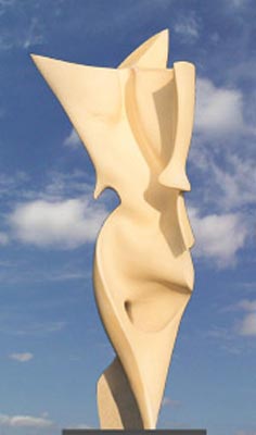 Sculpture Résine Epoxy Songe Blanc