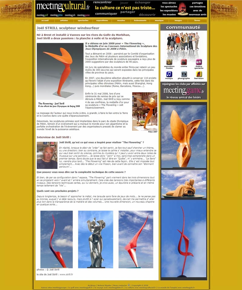 Joël STRILL sculpteur windsurfeur a deux passions, la planche à voile et la sculpture